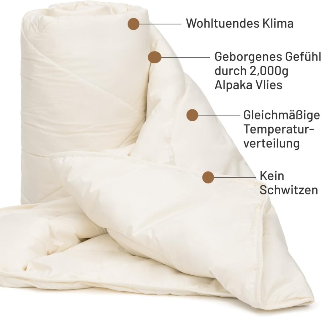 Alpaka Bettdecke im Schlafzimmer – perfekter Schlafkomfort und Wärmeisolierung