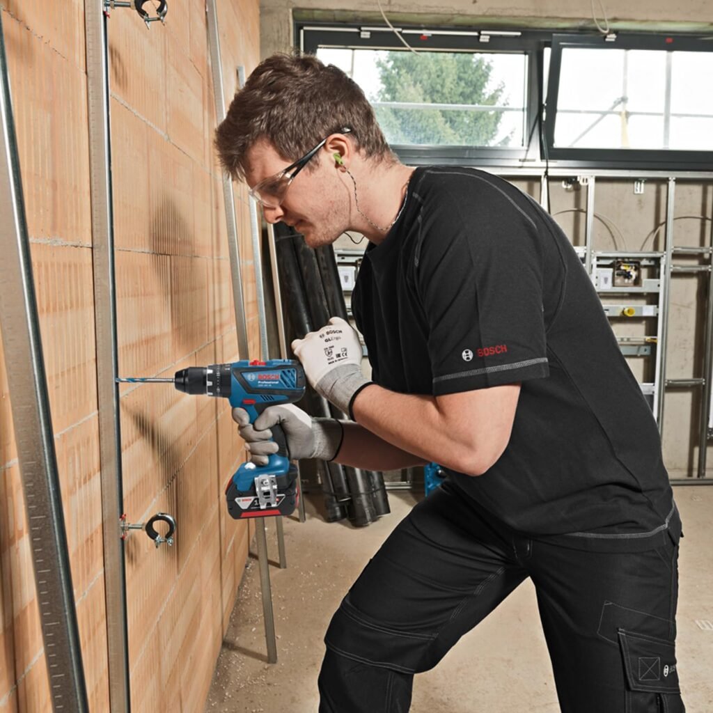 Detailaufnahme des 13mm Vollmetallbohrfutters des Bosch Professional GSB 18V-28