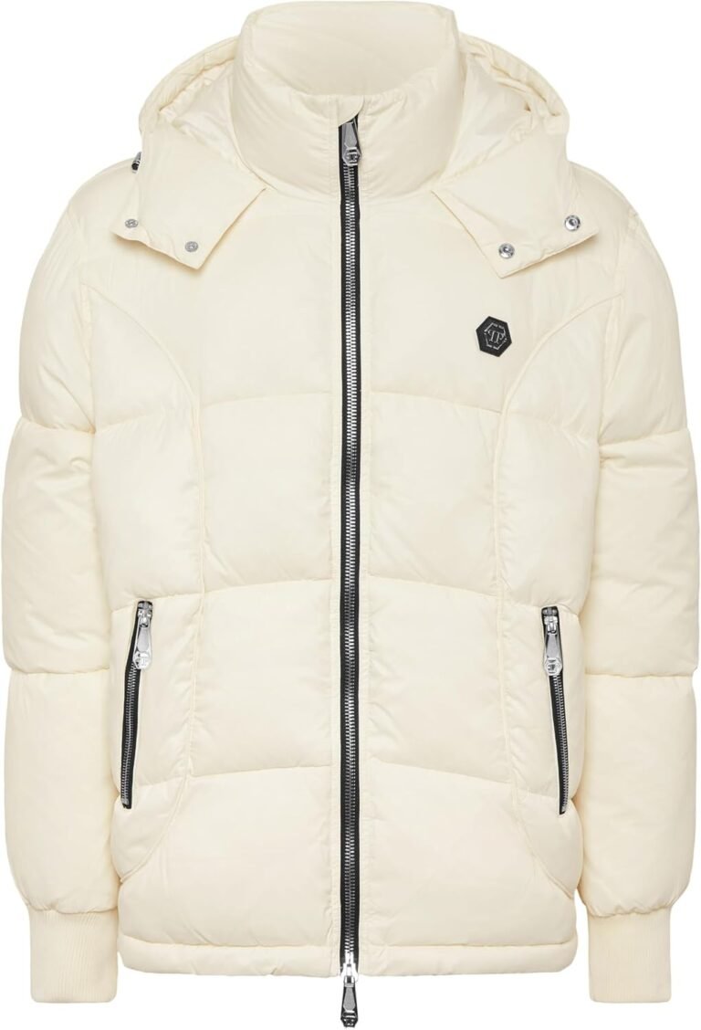 Philipp Plein Jacke Beige – luxuriöse Herrenjacke mit Kapuze