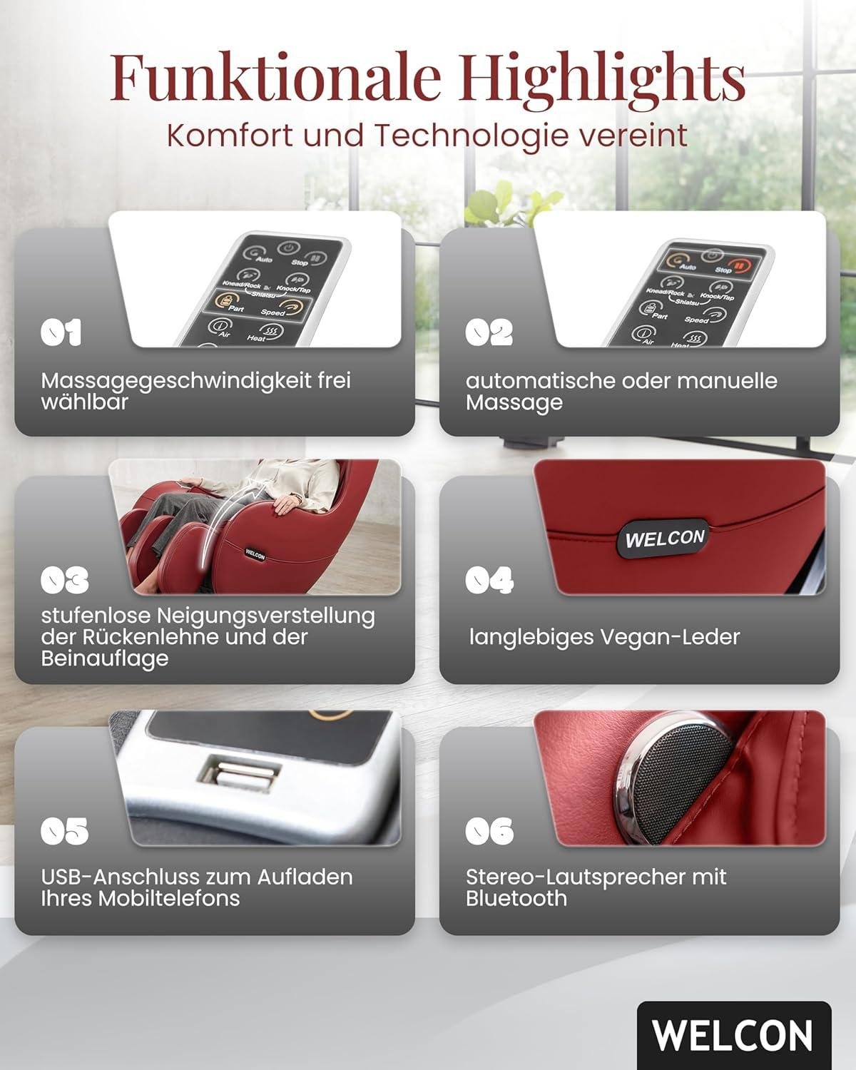 Unsere Erfahrung mit dem WELCON EASYRELAXX Massage Chair in Rot
